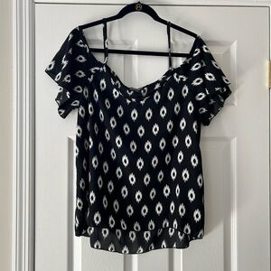 About a girl Los Angeles - dressy blouse - off the shoulder with tank strap XL